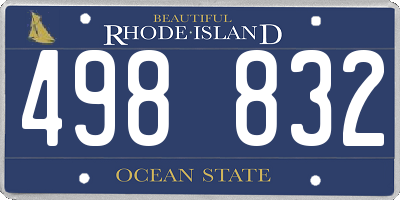 RI license plate 498832