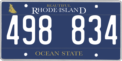 RI license plate 498834