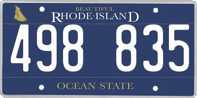 RI license plate 498835