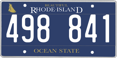 RI license plate 498841