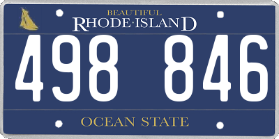 RI license plate 498846