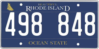 RI license plate 498848