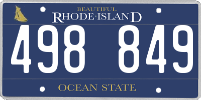 RI license plate 498849