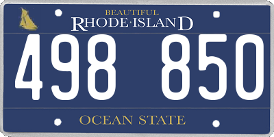 RI license plate 498850
