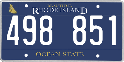 RI license plate 498851
