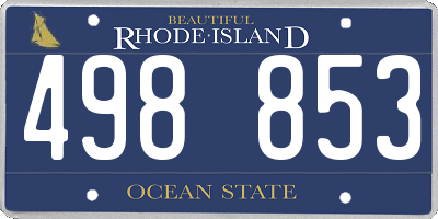 RI license plate 498853