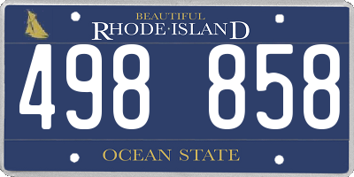 RI license plate 498858