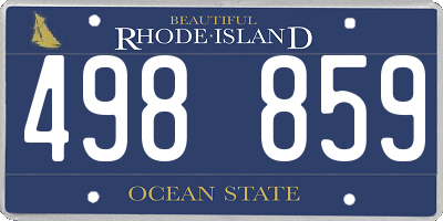 RI license plate 498859
