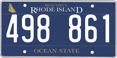 RI license plate 498861