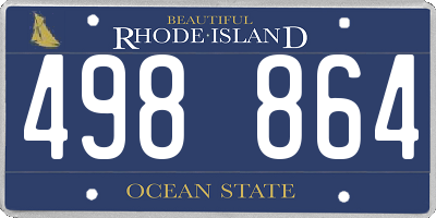 RI license plate 498864