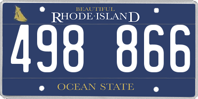 RI license plate 498866