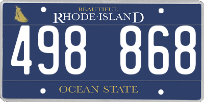 RI license plate 498868