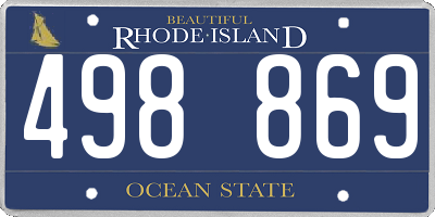 RI license plate 498869