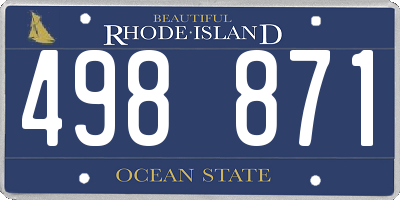 RI license plate 498871