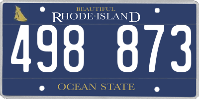 RI license plate 498873