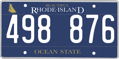 RI license plate 498876