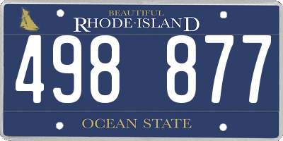 RI license plate 498877