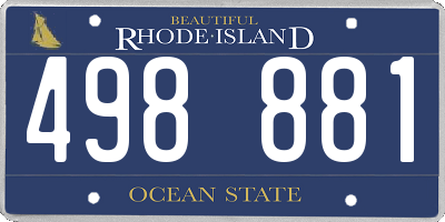 RI license plate 498881