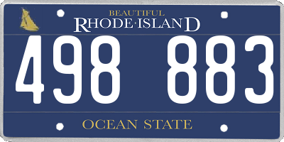 RI license plate 498883