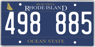 RI license plate 498885