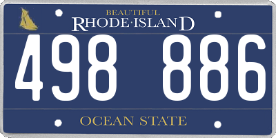 RI license plate 498886