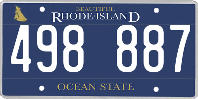 RI license plate 498887