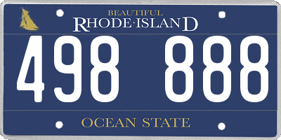 RI license plate 498888