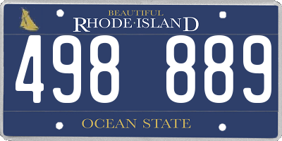 RI license plate 498889