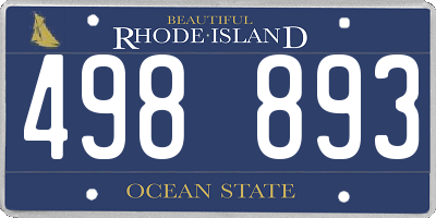 RI license plate 498893