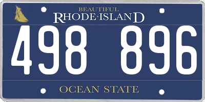 RI license plate 498896