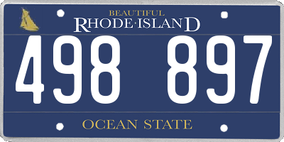 RI license plate 498897