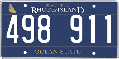 RI license plate 498911
