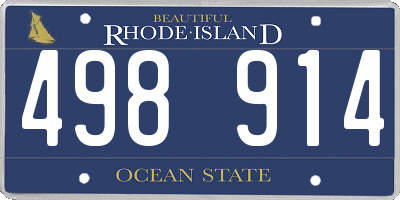 RI license plate 498914