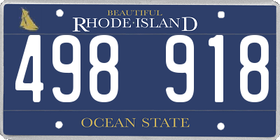RI license plate 498918