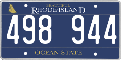 RI license plate 498944