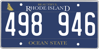 RI license plate 498946