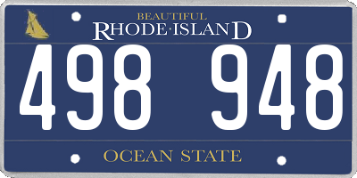 RI license plate 498948
