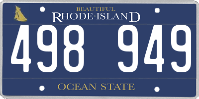 RI license plate 498949