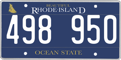 RI license plate 498950