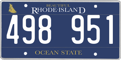 RI license plate 498951