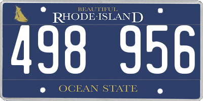 RI license plate 498956
