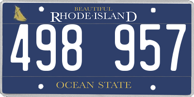 RI license plate 498957