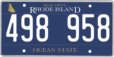 RI license plate 498958