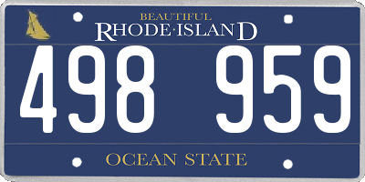 RI license plate 498959