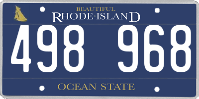 RI license plate 498968