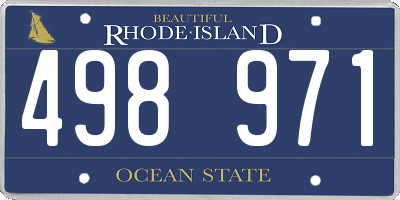 RI license plate 498971