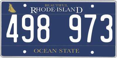 RI license plate 498973