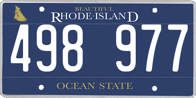 RI license plate 498977