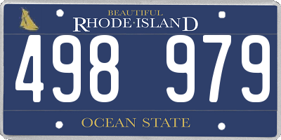 RI license plate 498979