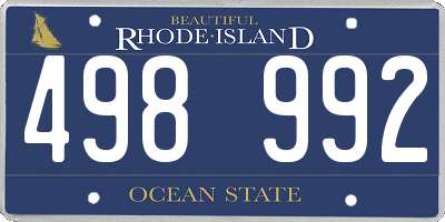 RI license plate 498992